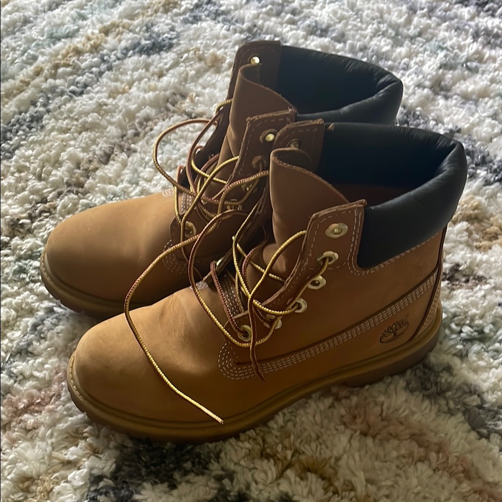 Timberland Brown Leather Lace-Up Boots